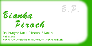 bianka piroch business card